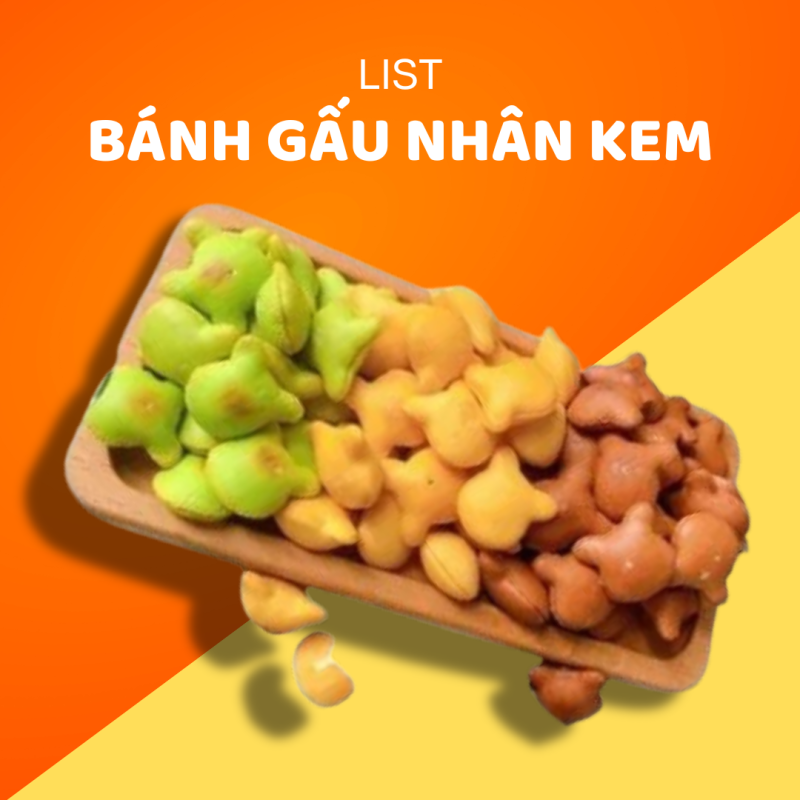 bánh gấu nhân kem