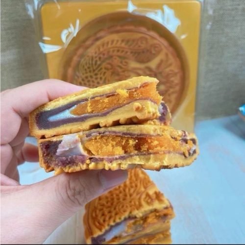 Bánh nướng mochi khoai môn trứng muối chà bông 300g - Ảnh 4