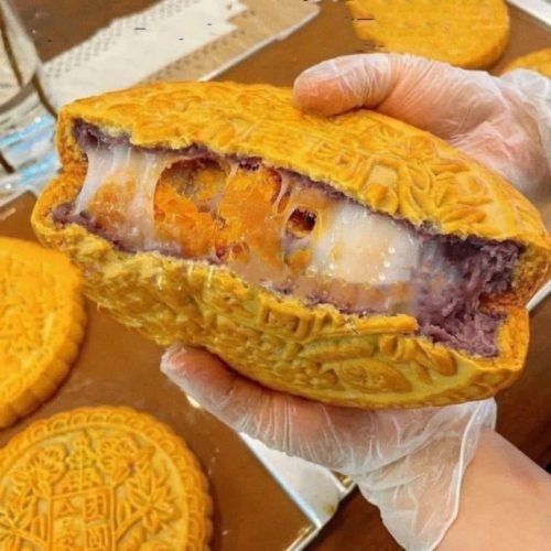 Bánh nướng mochi trứng muối chà bông 500 GRAM - Ảnh 3