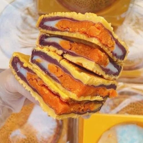 Bánh nướng mochi trứng muối chà bông 500 GRAM - Ảnh 4
