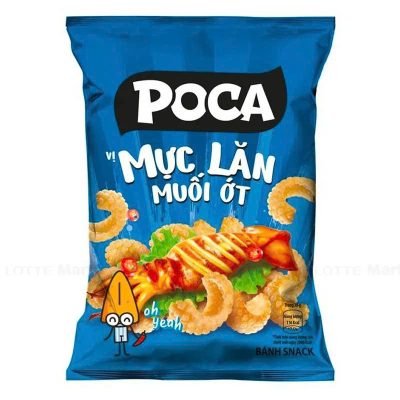 Bánh snack Poca mực lăn muối ớt 60G