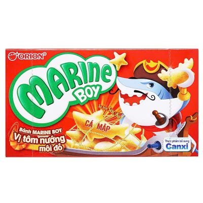 Snack vị tôm nướng môi đỏ Orion Marine Boy 32gTHÔNG TIN SẢN PHẨM Đặc điểm nổi bật Snack với lớp vỏ ngoài giòn rụm, hoà quyện cùng với vị tôm nướng thơm ngon. Giúp kích thích vị giác, bổ sung canxi giúp xương chắc khỏe. Sản phẩm snack vị tôm nướng môi đỏ Orion Marine Boy 32g phù hợp với khẩu vị của nhiều lứa tuổi, đặc biệt là trẻ em, có thể sử dụng được cho bé từ 4 tuổi. Thương hiệu snack Orion đến từ Hàn Quốc, sản xuất tại Việt Nam, đảm bảo chất lượng. Sản phẩm liên quan: bánh gạo Hướng dẫn sử dụng Dùng ăn trực tiếp sau khi mở bao bì. Dùng ăn trực tiếp sau khi mở bao bì. Hướng dẫn bảo quản Bảo quản nơi khô ráo, thoáng mát, tránh ánh nắng trực tiếp. Bảo quản nơi khô ráo, thoáng mát, tránh ánh nắng trực tiếp. Bạn có hài lòng với thông tin sản phẩm không? radio_5064 Hài lòng radio_5065 Không hài lòng Xem thêm Đánh giá sản phẩm này Nếu đã mua sản phẩm này tại AVAKids. Hãy đánh giá ngay để giúp hàng ngàn người chọn mua hàng tốt nhất bạn nhé! Rất tệ Tệ Tạm ổn Tốt Rất tốt Snack vị tôm nướng môi đỏ Orion Marine Boy 32g